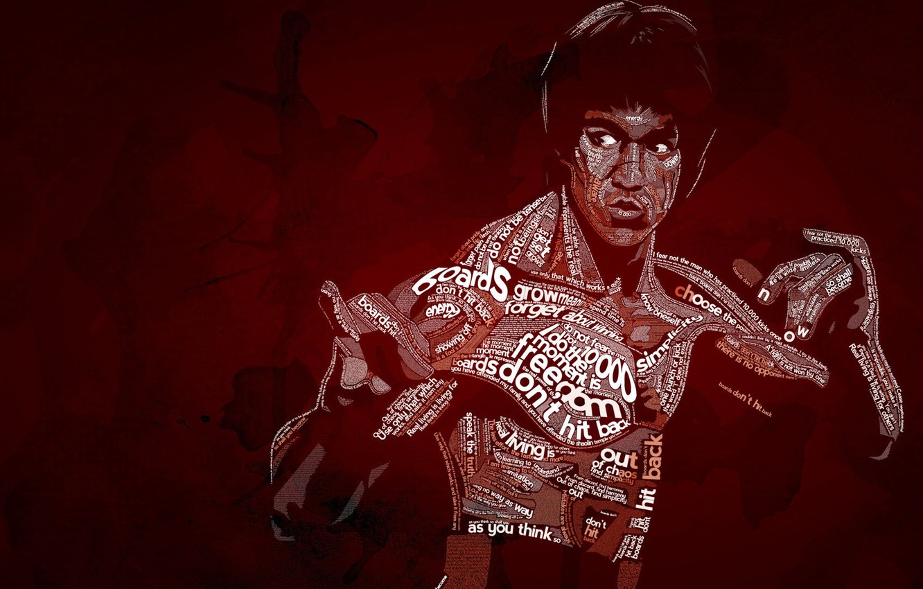 Wallpaper typography Bruce Lee Be Water Typography Bruce Lee