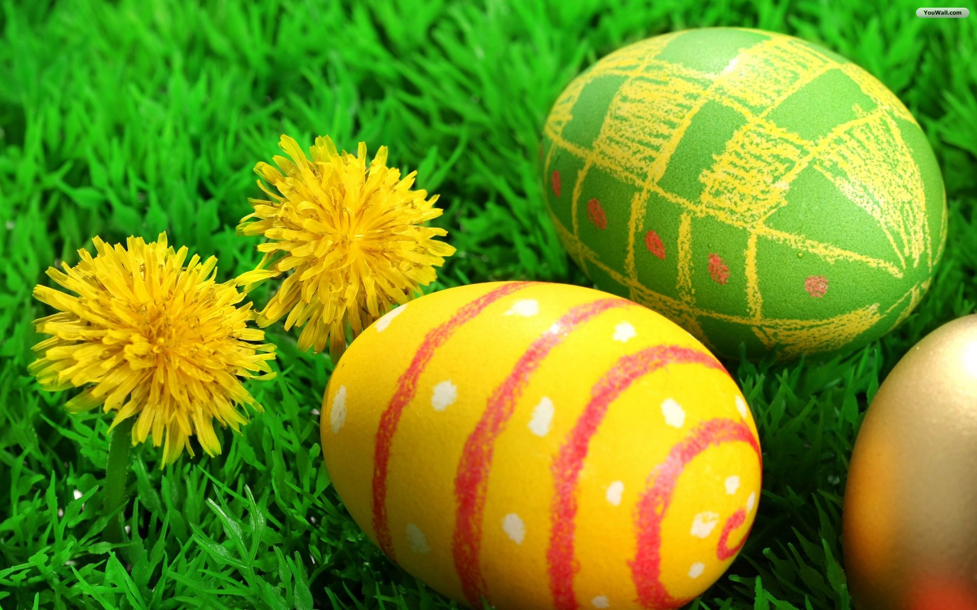 Youwall Colorful Easter Eggs Wallpaper