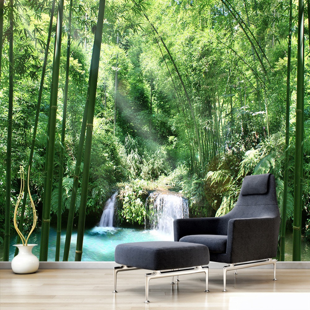 Custom 3d Wall Murals Wallpaper Bamboo Forest Natural Landscape