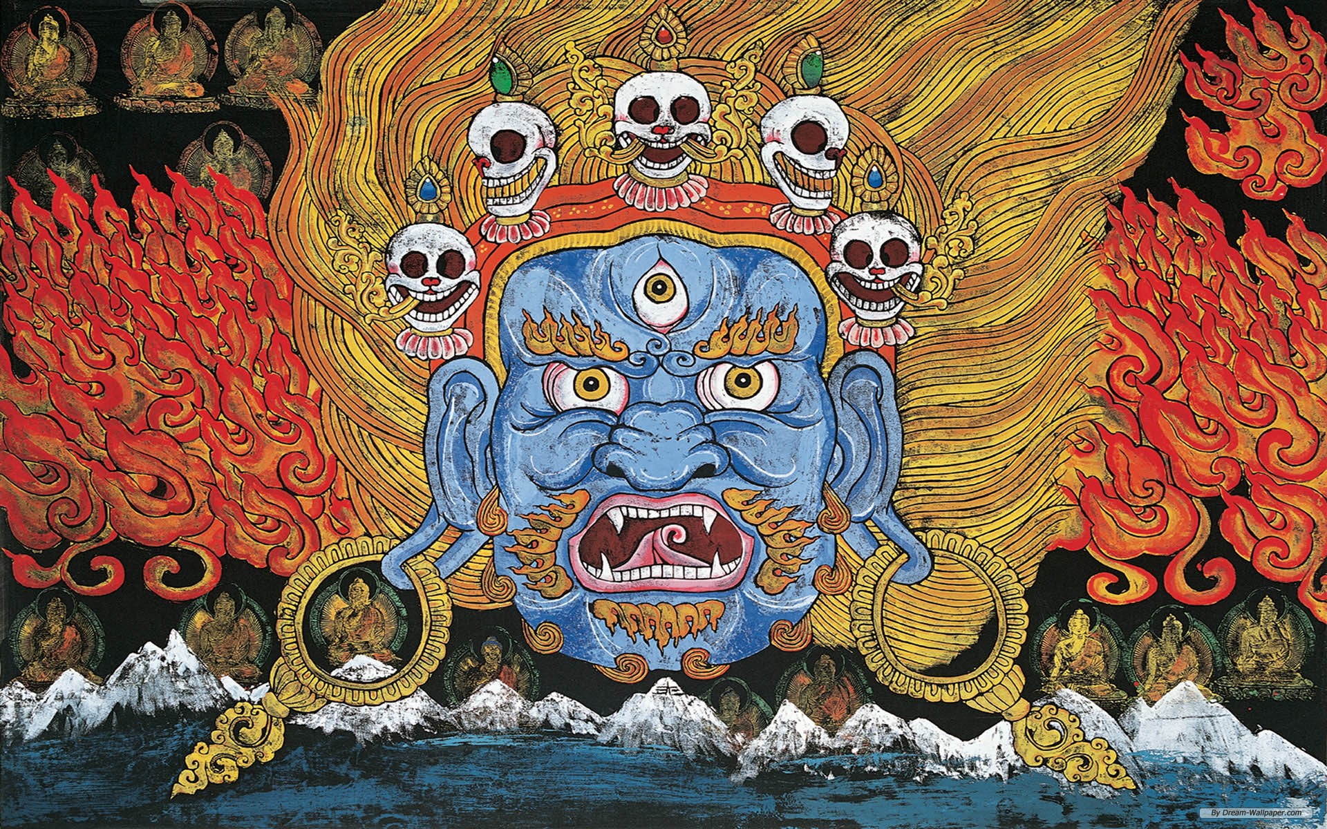 Wallpaper Art Tibetan Thangka Painting