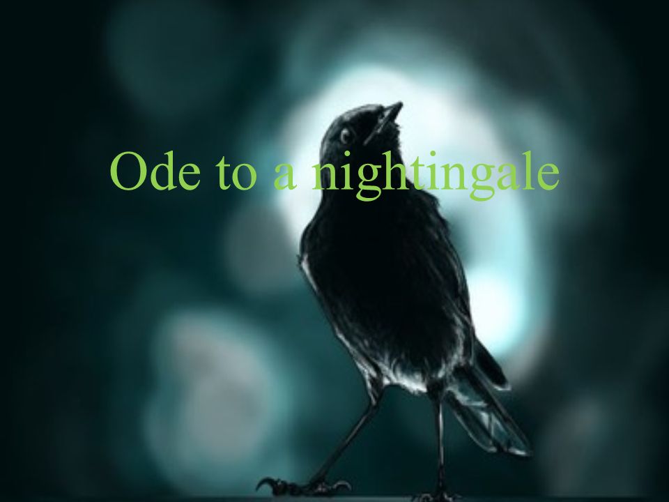Ode To A Nightingale Little Background Is