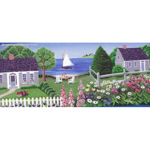 Free download Country Kerrys Cottage Seabrook Wallpaper Border KC319B