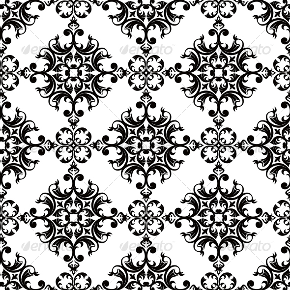 Victorian Wallpaper Pattern Black And White