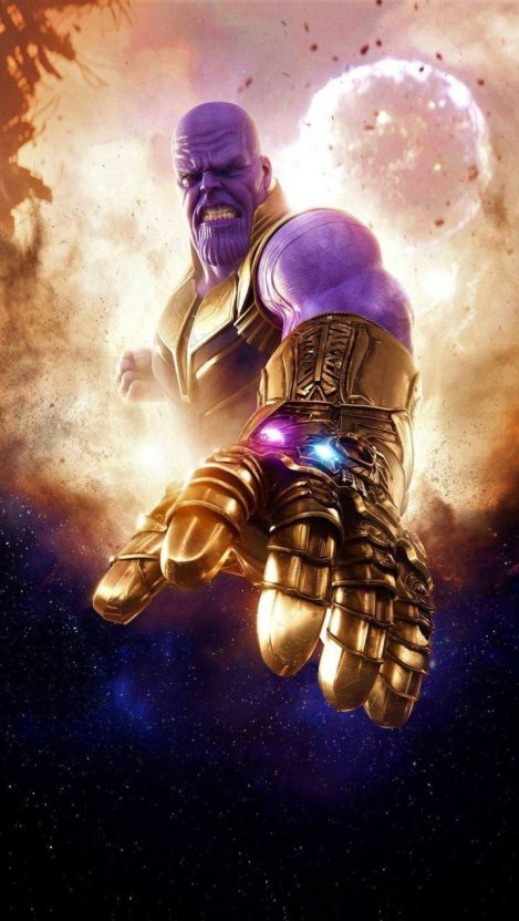 Thanos With The Infinity Gauntlet iPhone Wallpaper