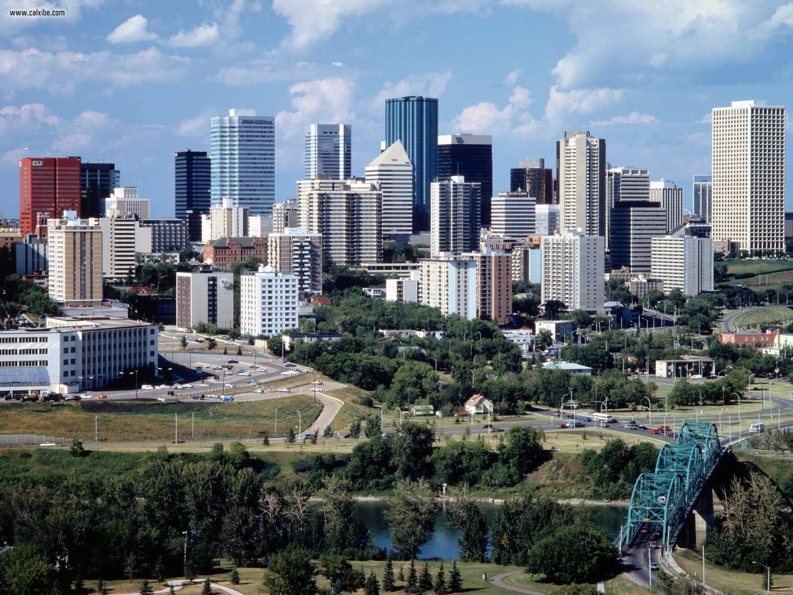 Buildings City Edmonton Alberta Canada Desktop Wallpaper Nr