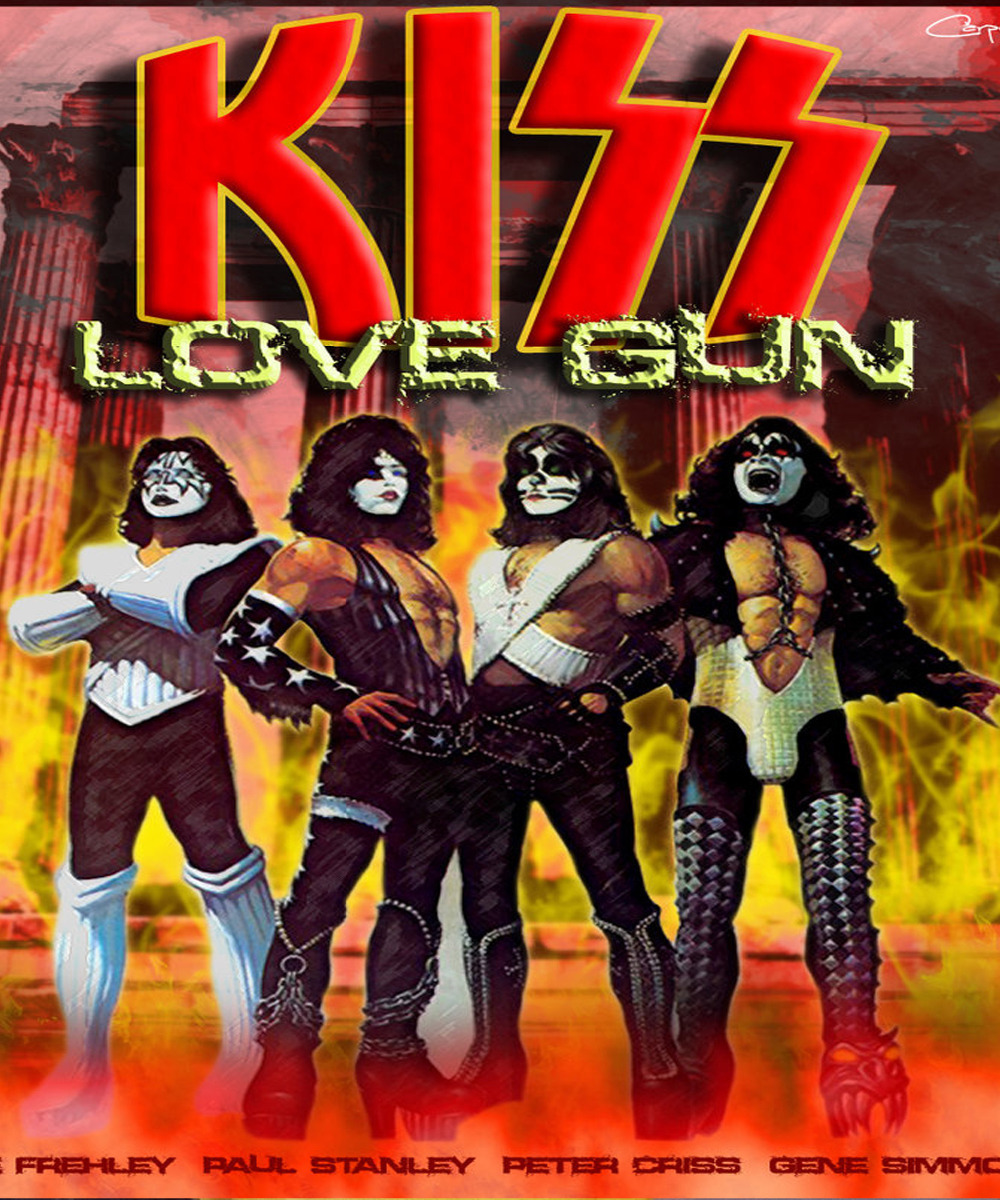 Funny Kiss Destroyer Love Gun Wallpaper Poster Printing Print Art