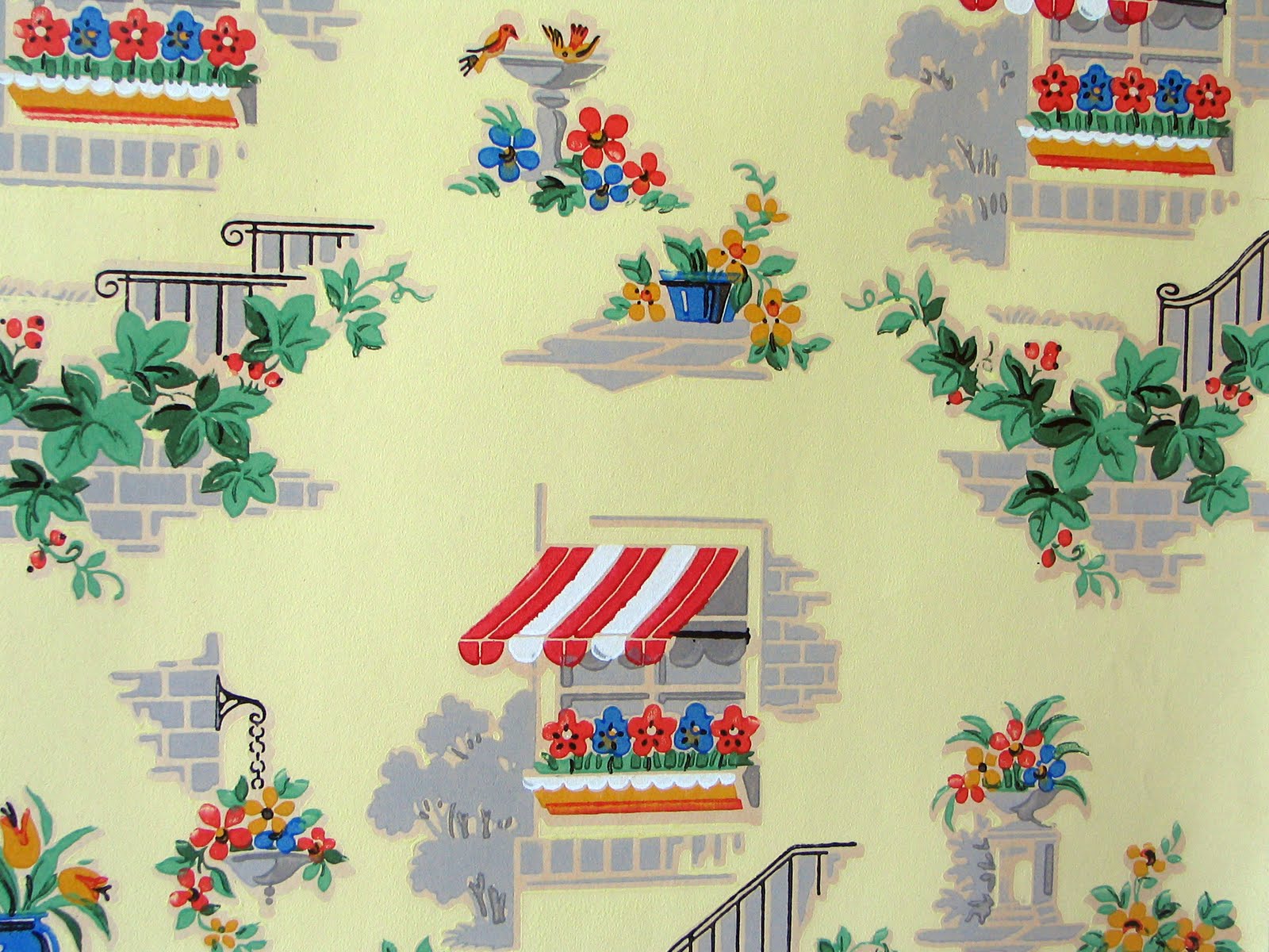  Vintage Wallpaper is Charming For Your Country Cottage Or Retro