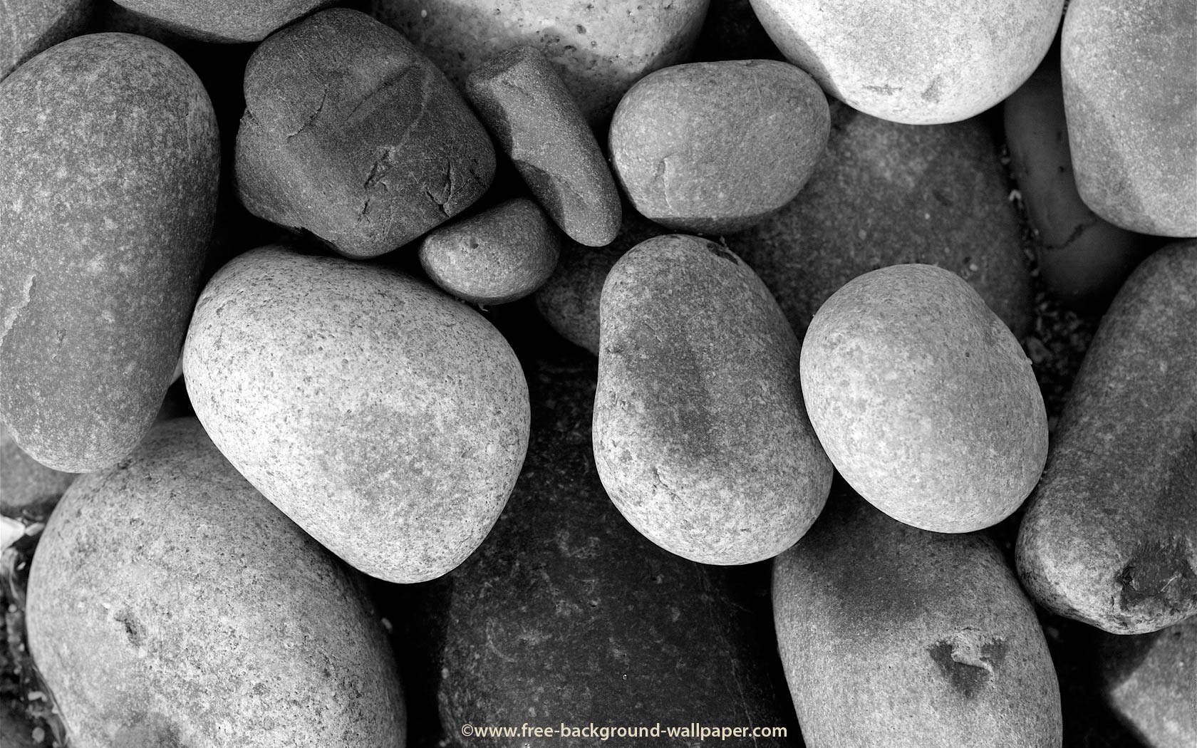 Black And White Beach Pebbles Stone Background Wallpaper