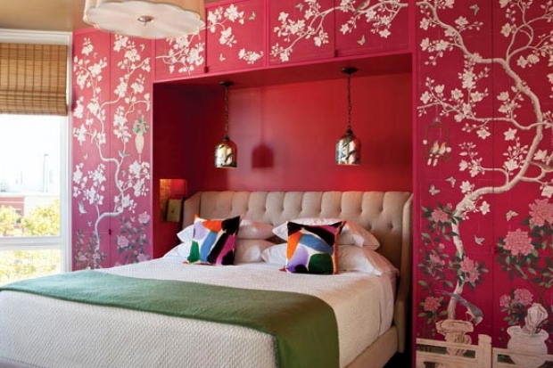 asian inspired wallpaper bedroomjpg 620x413