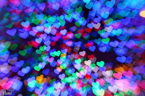 bright colorful cute girly things hearts lights love pretty 500x333