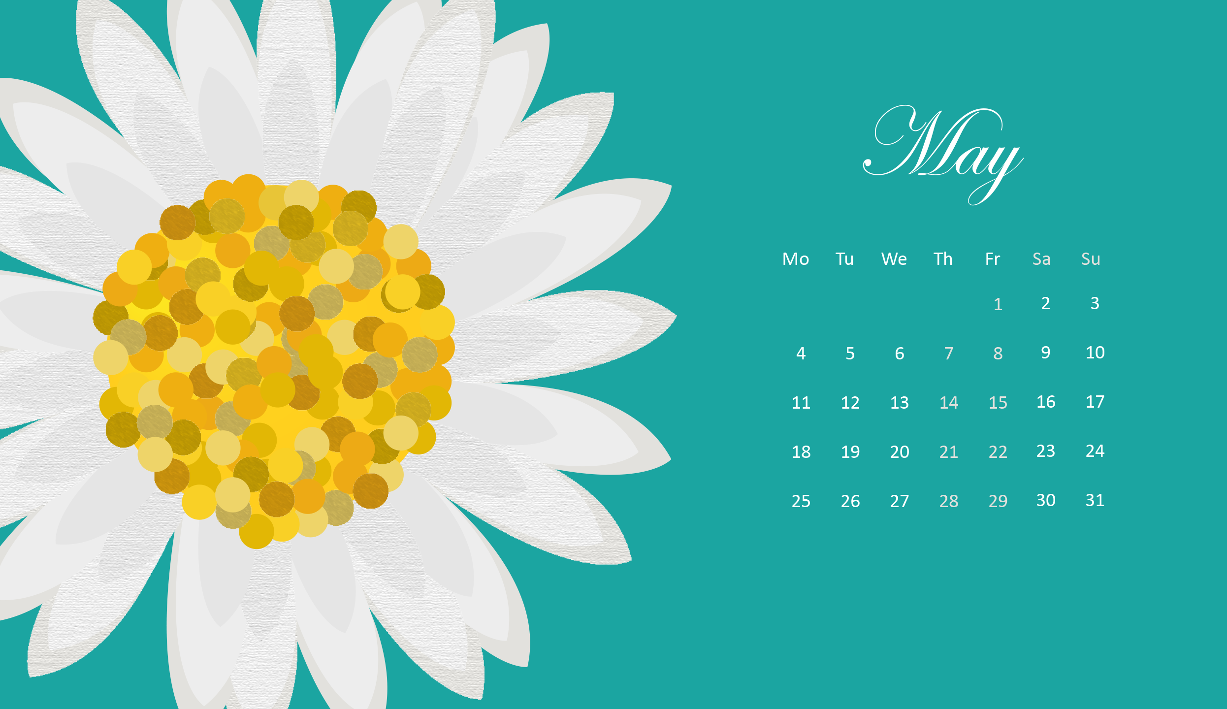 May HD Calendar Wallpaper Desktop