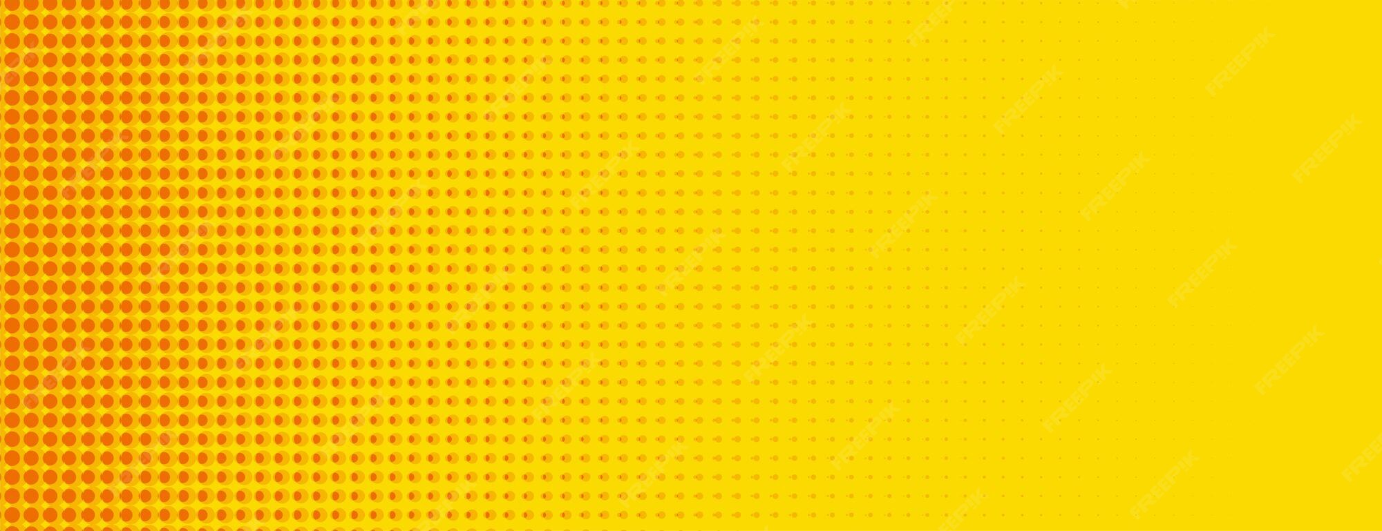 Halftone Style Pop Art Retro Yellow Wallpaper Design