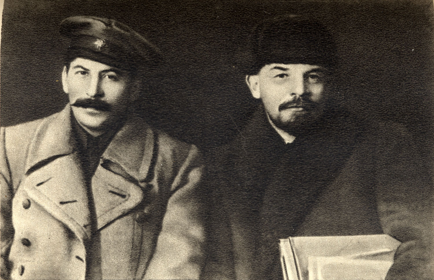 Joseph Stalin And Vladimir Lenin During The Viii Congress Of Party