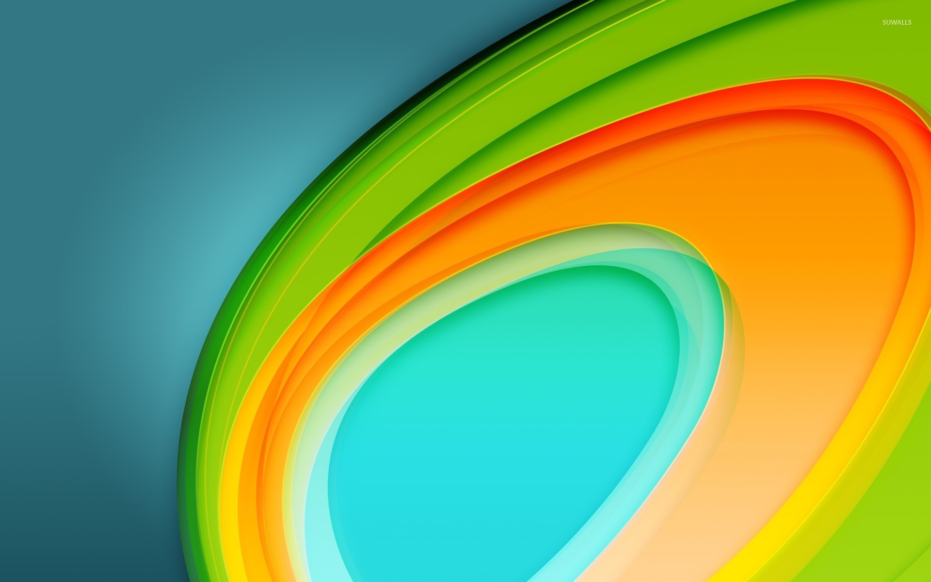 Bright Curves Wallpaper Abstract