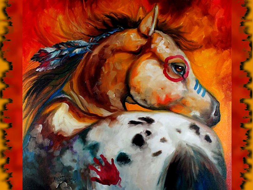 Native American Indian Horse Art