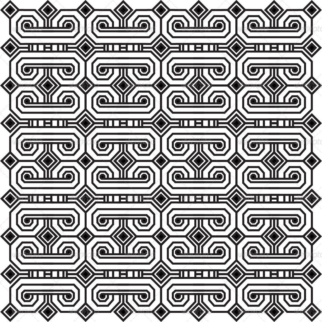 70s Pattern Vintage Italian Labyrinth
