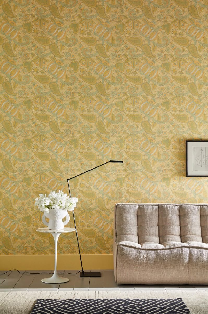 Buy Pomegranate Citron Paisley Wallpaper Little Greene