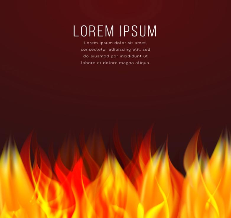 Creative Background Of Combustion Flame Vector