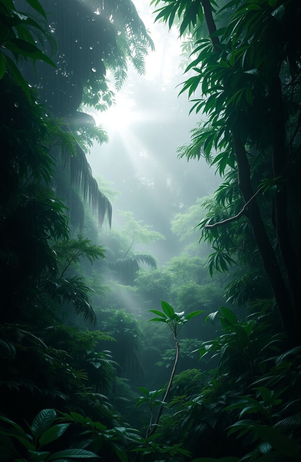 Rainy Forest Wallpaper