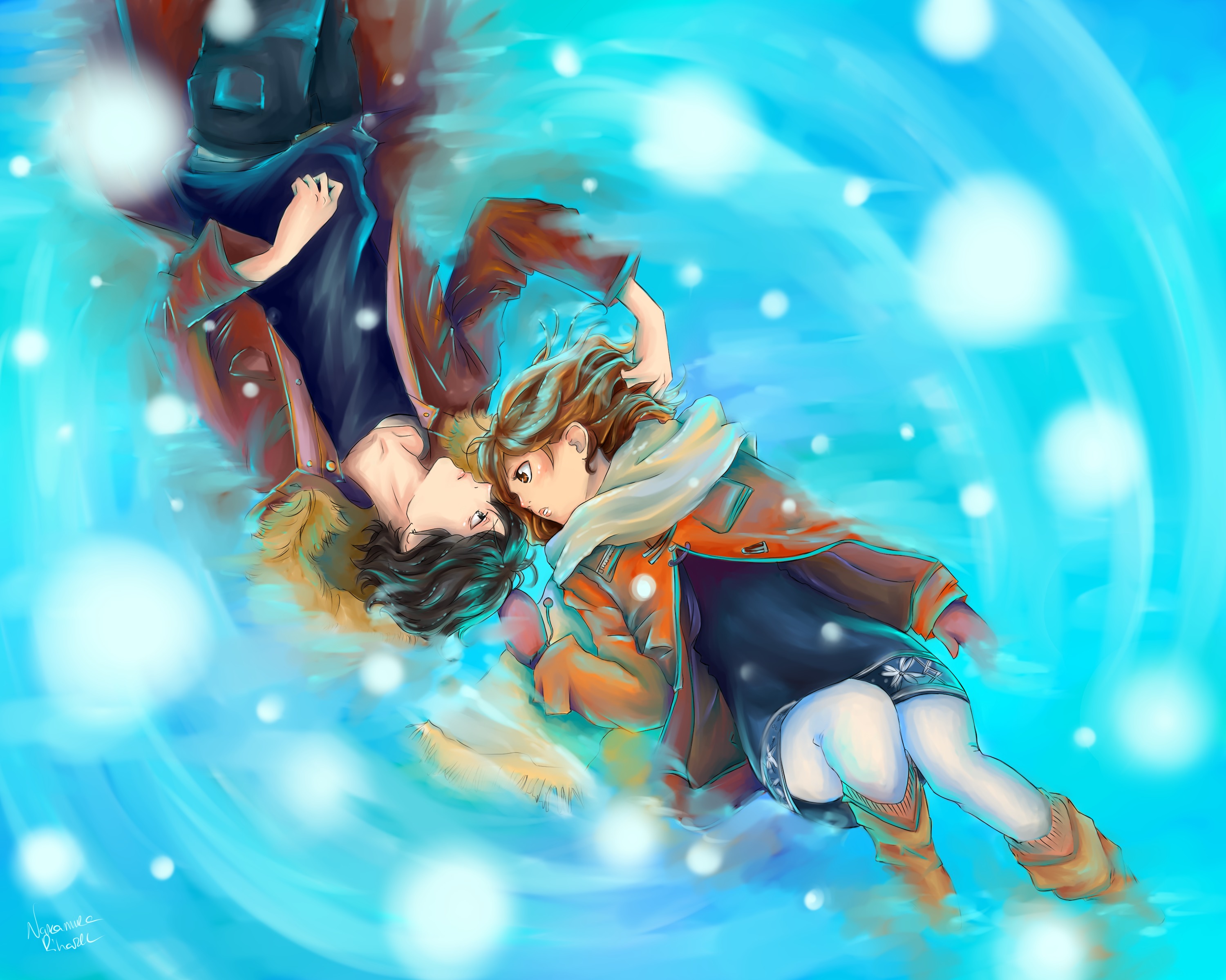 Cute Anime Couple Desktop Wallpaper