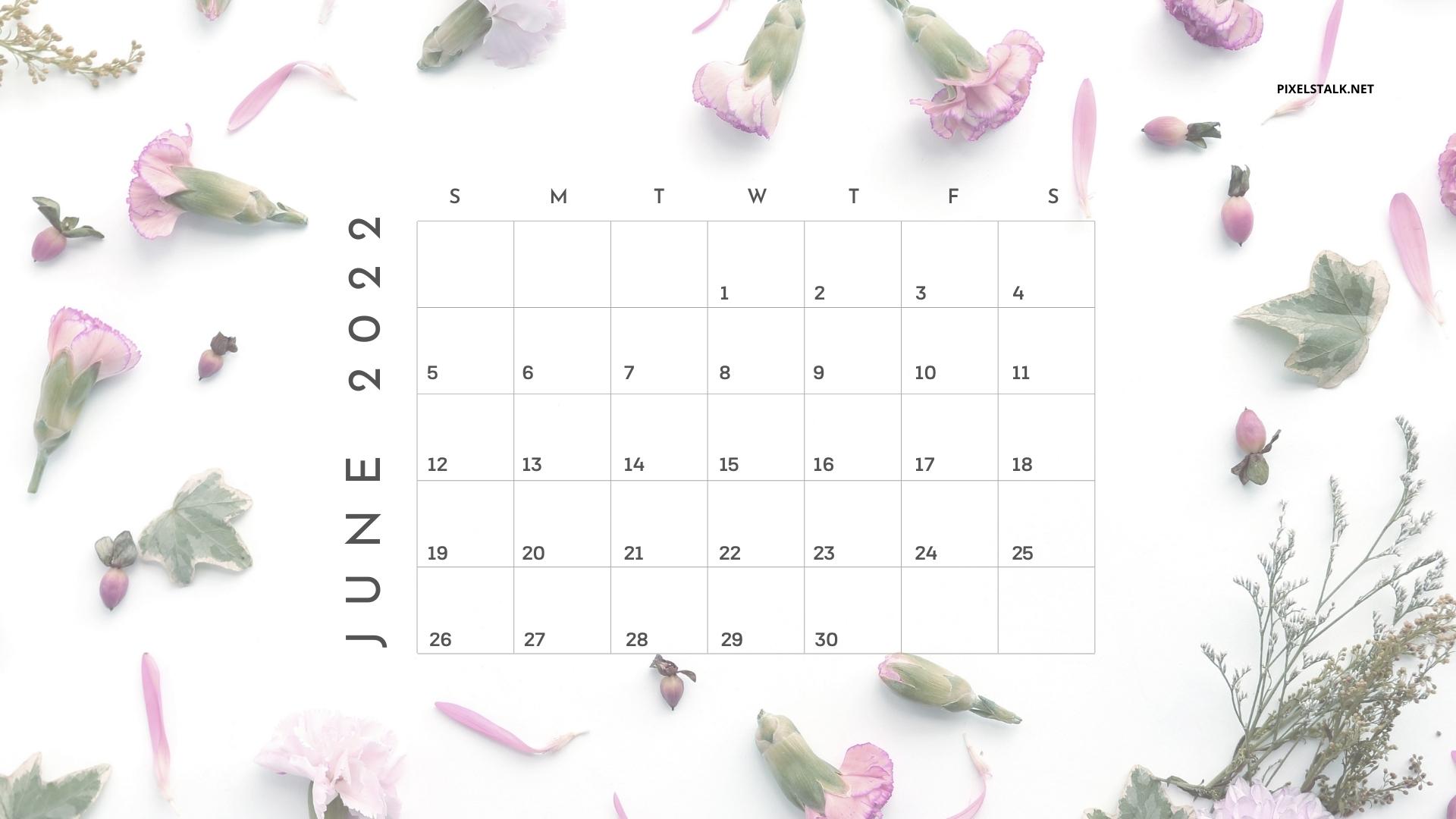 June 2022 Calendar Wallpapers HD 1920x1080