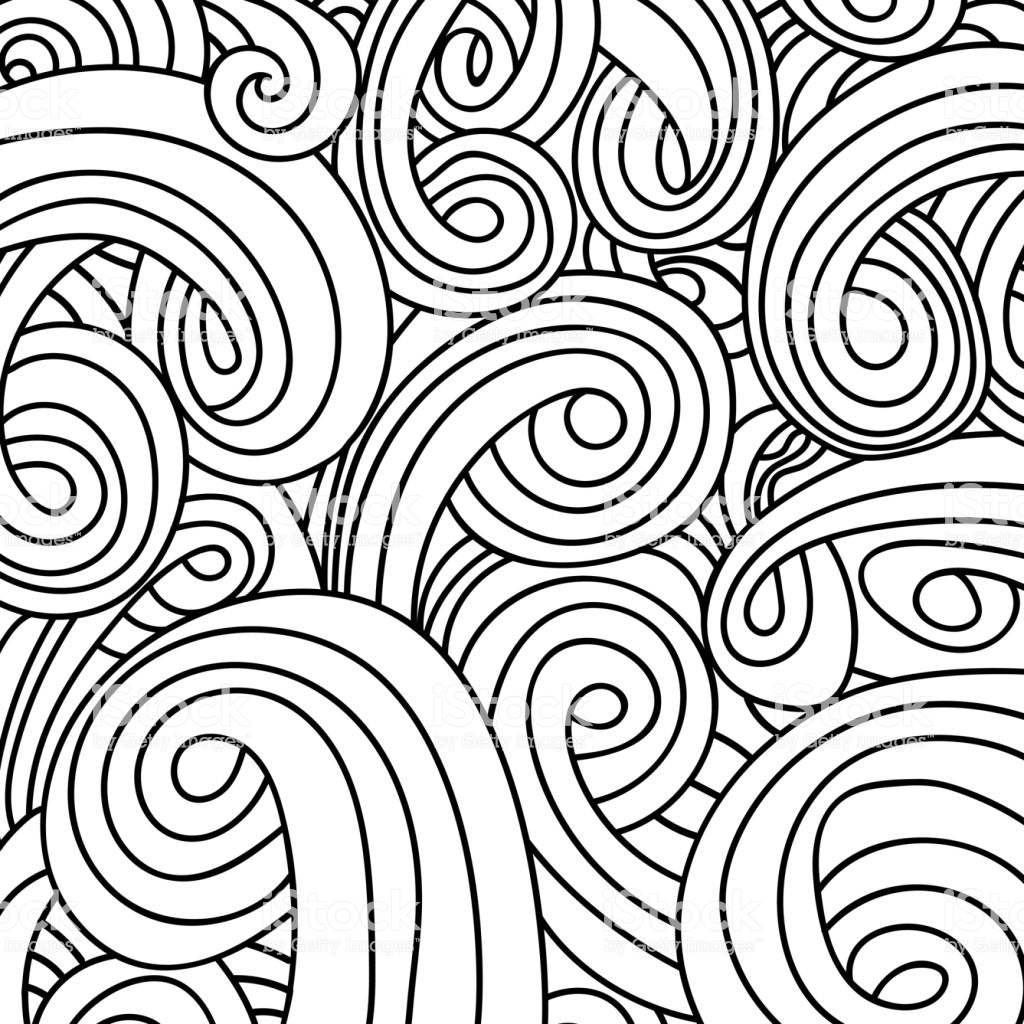 Zentangle Sand Swirl Pattern Background And Coloring Book