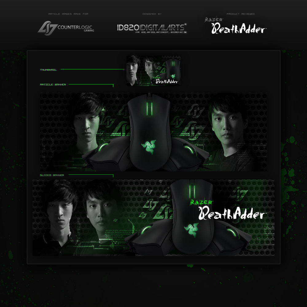 Counter Logic Gaming razer review Article Banners by id820 on