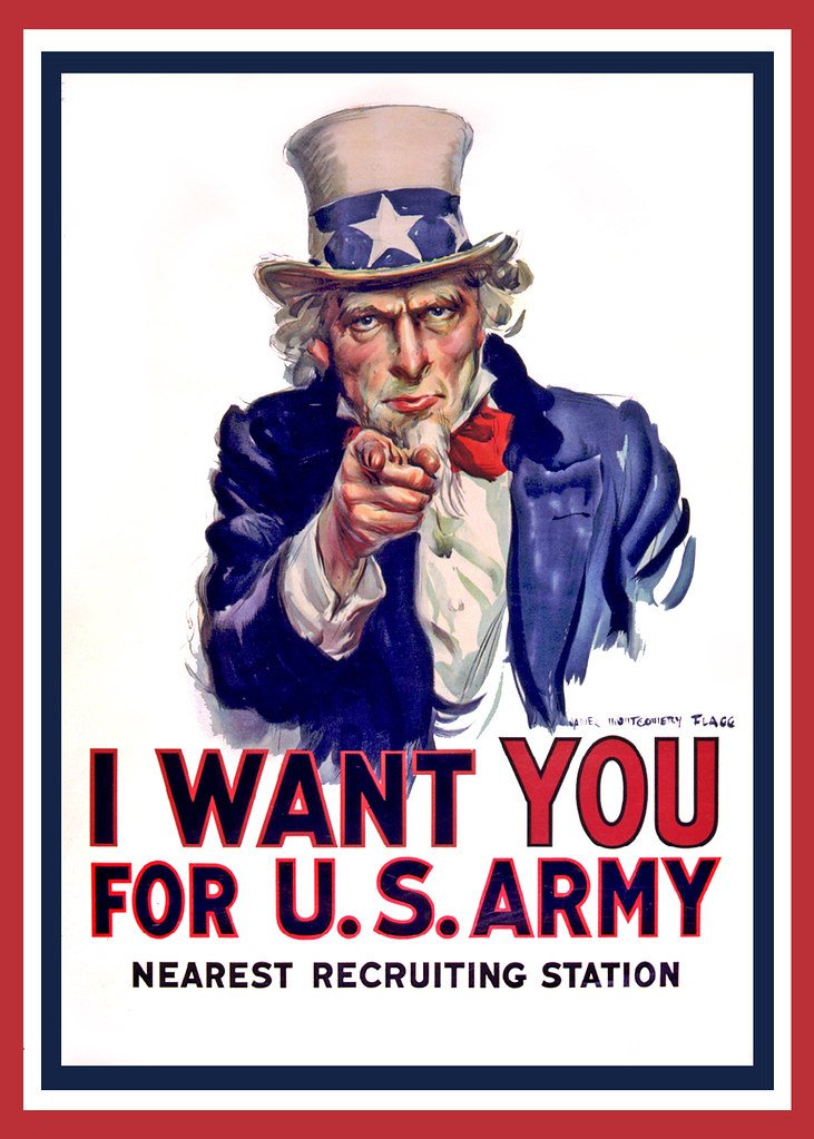 Uncle Sam I Want You Poster White Background See The