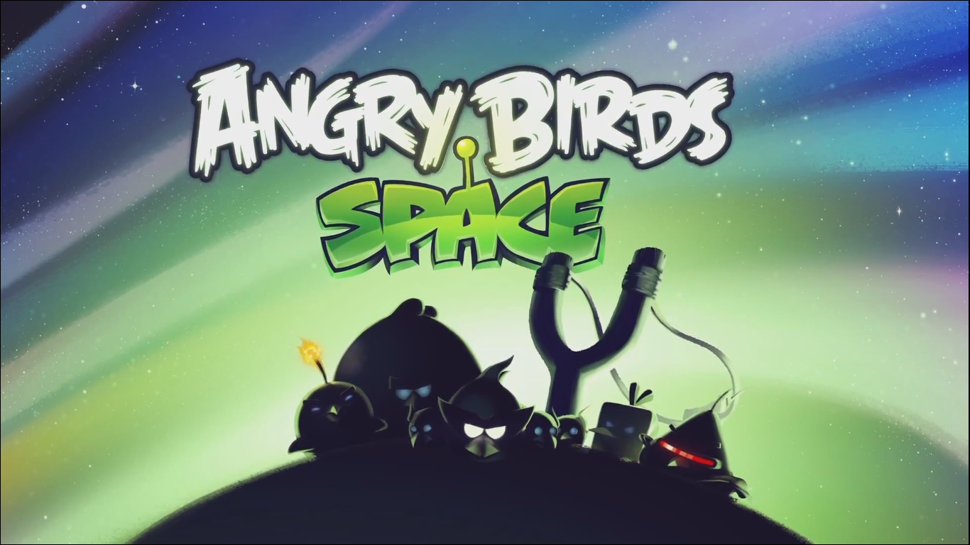 Angry Birds Space Silhouette Wallpaper for Desktop Angry Birds Space 1366x768