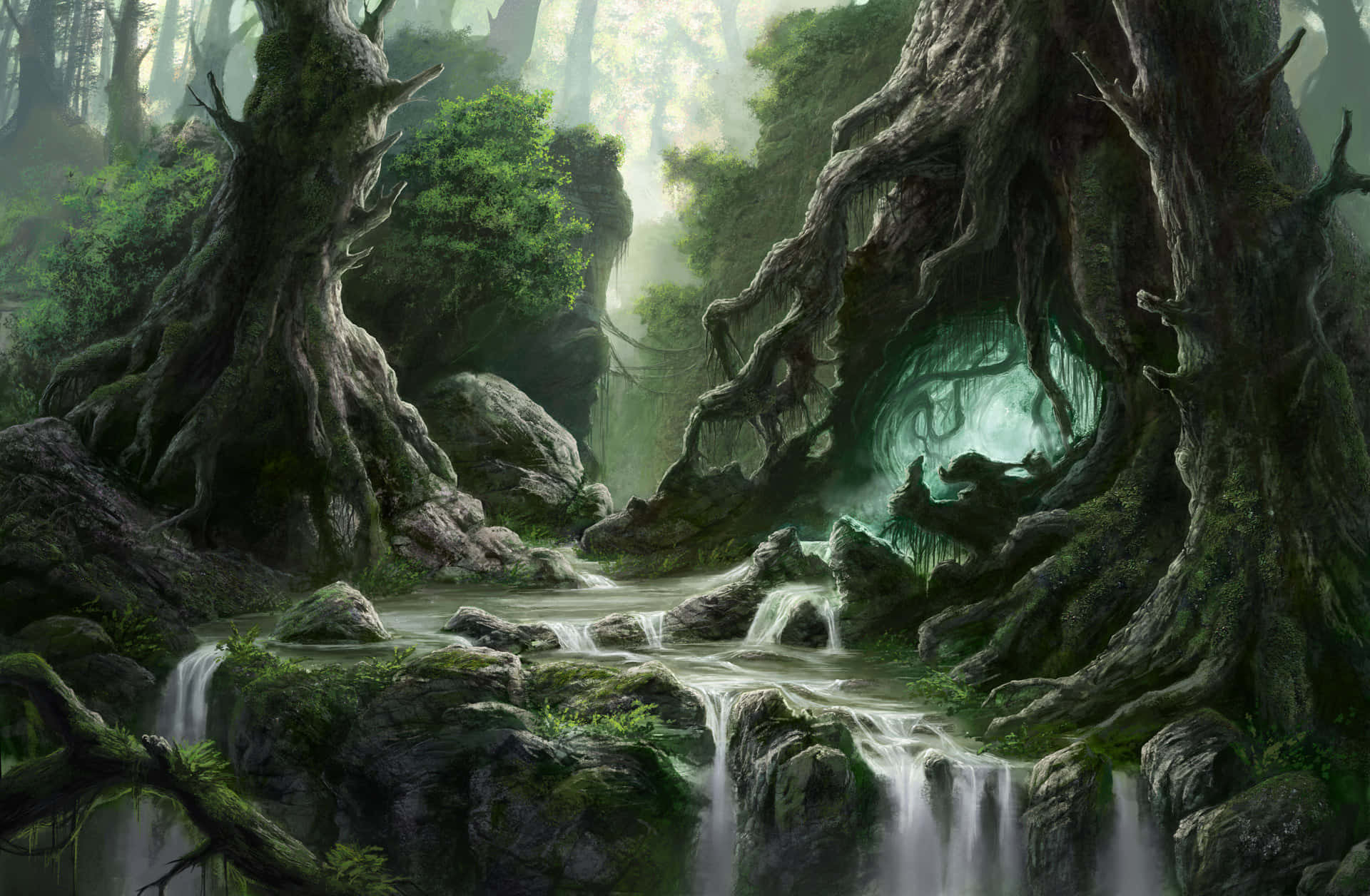 Fairy Forest Background Wallpaper