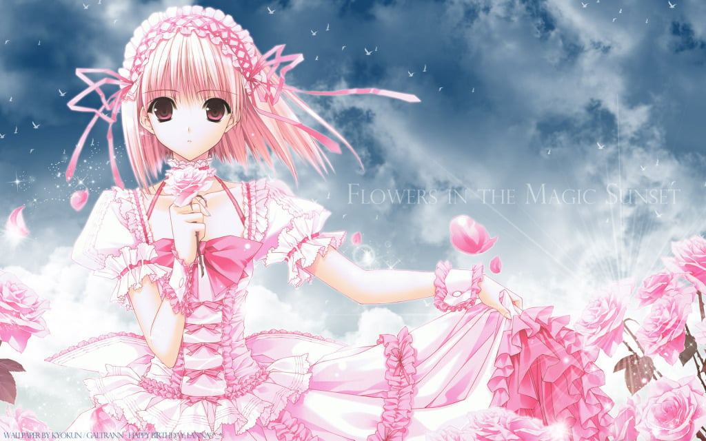 Sakura Pink Anime Background Wallpaper  Sakura Pink Wallpaper