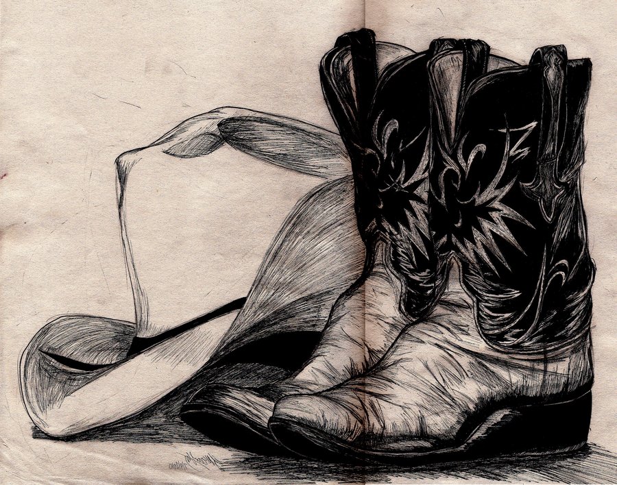 Cowboy Hat And Boots By Pocketdreams