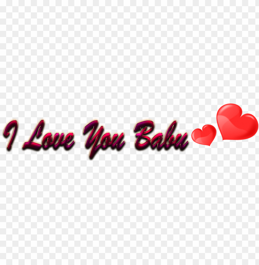 I Love You Babu Red Heart Png Image With Transparent