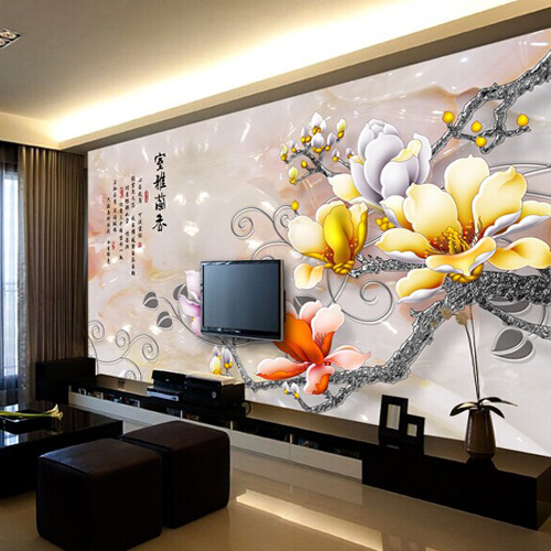 3D big TV background wall paper murals papel de parede 3d wallpaper