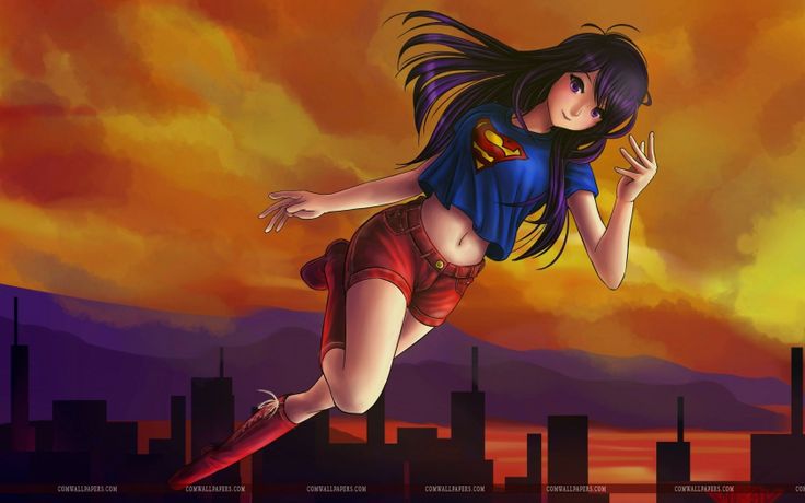 Supergirl Anime Art HD Wallpaper