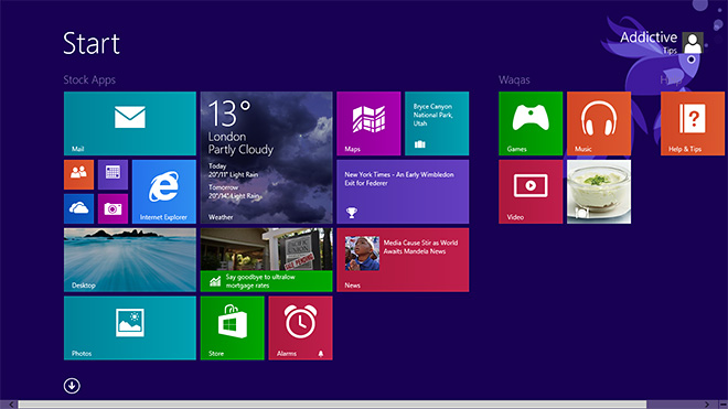 Windows Start Screen