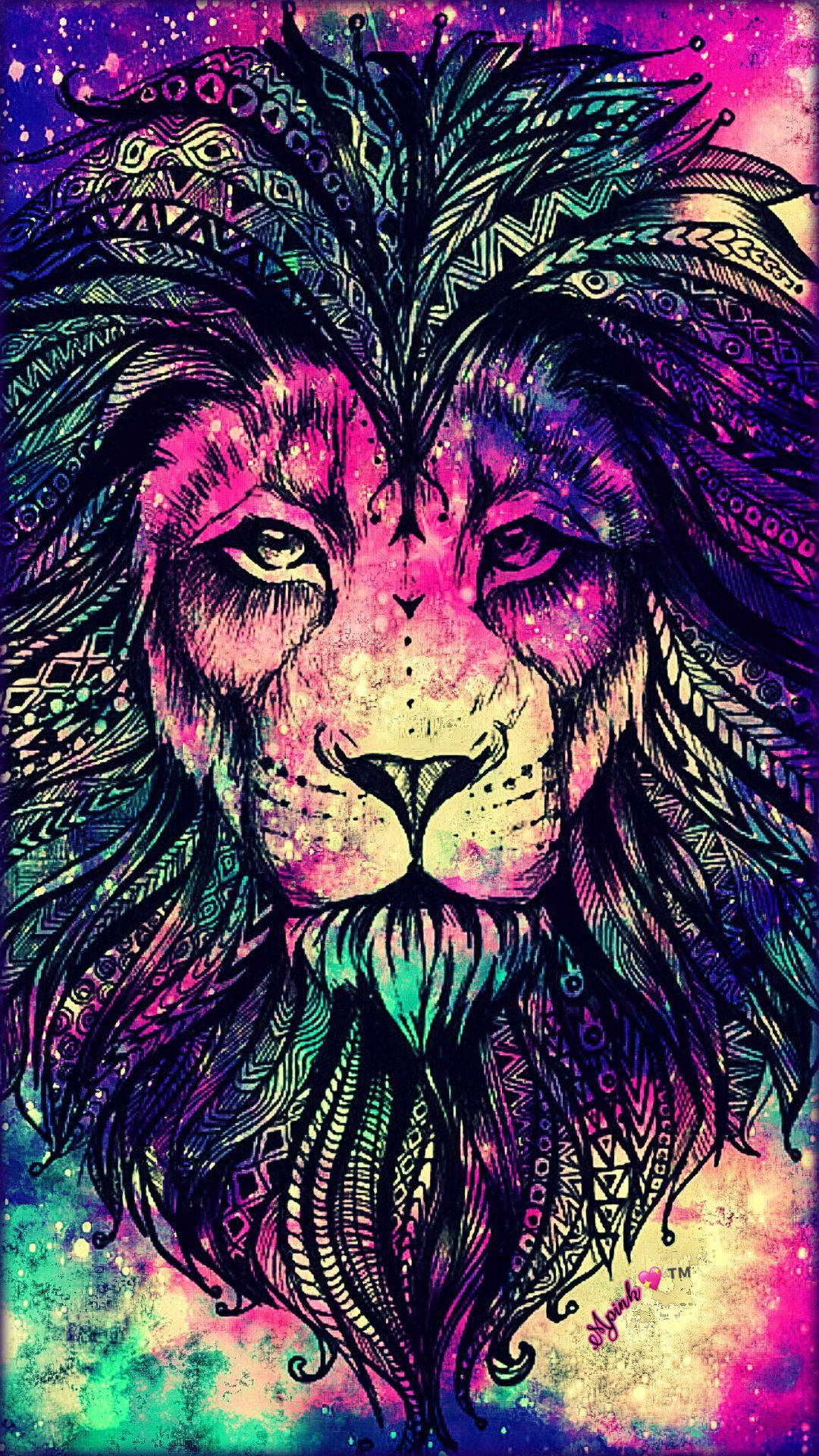Lion Galaxy Wallpaper