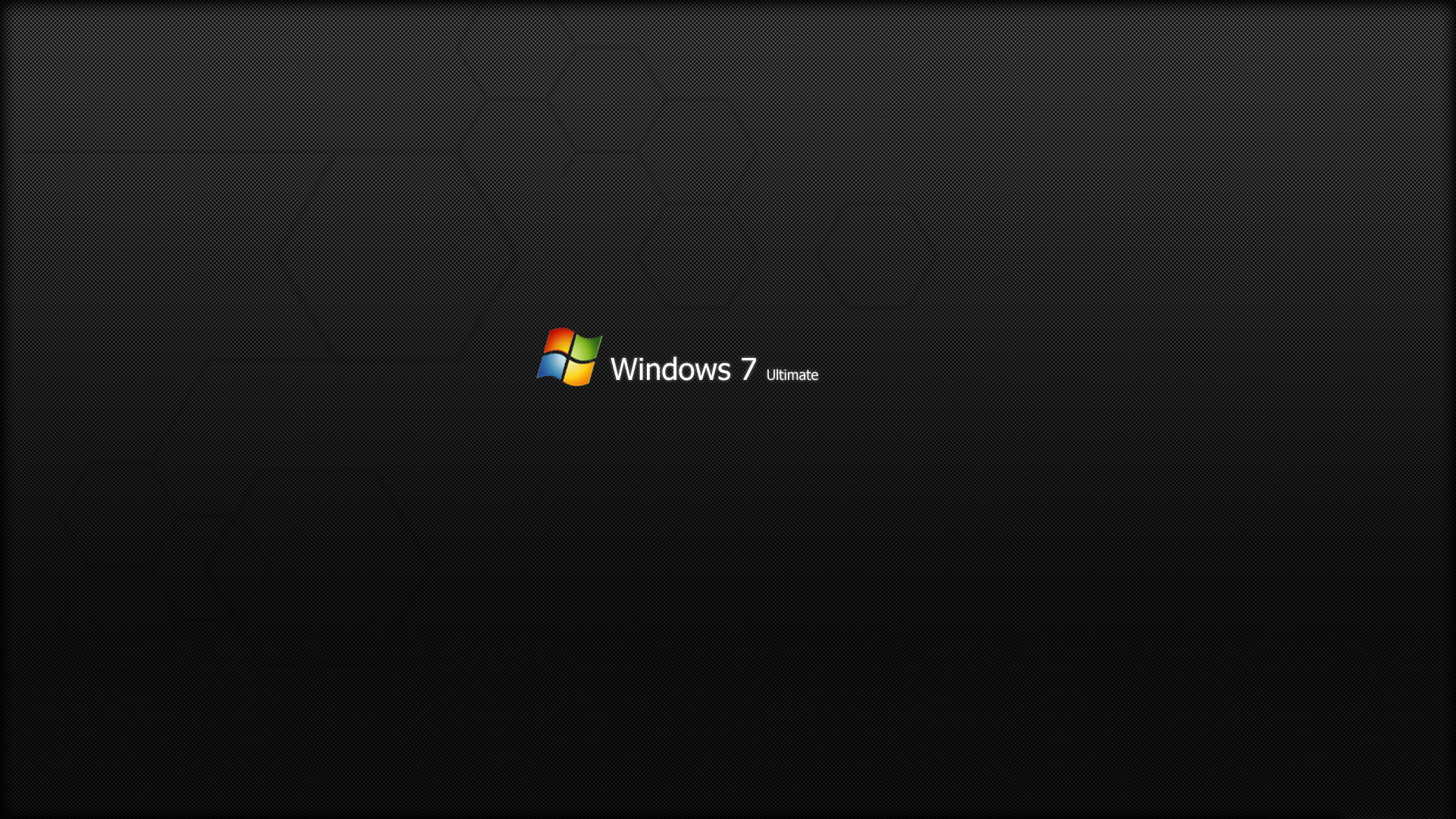 Windows Ultimate Logo Carbon Texture Desktop Wallpaper