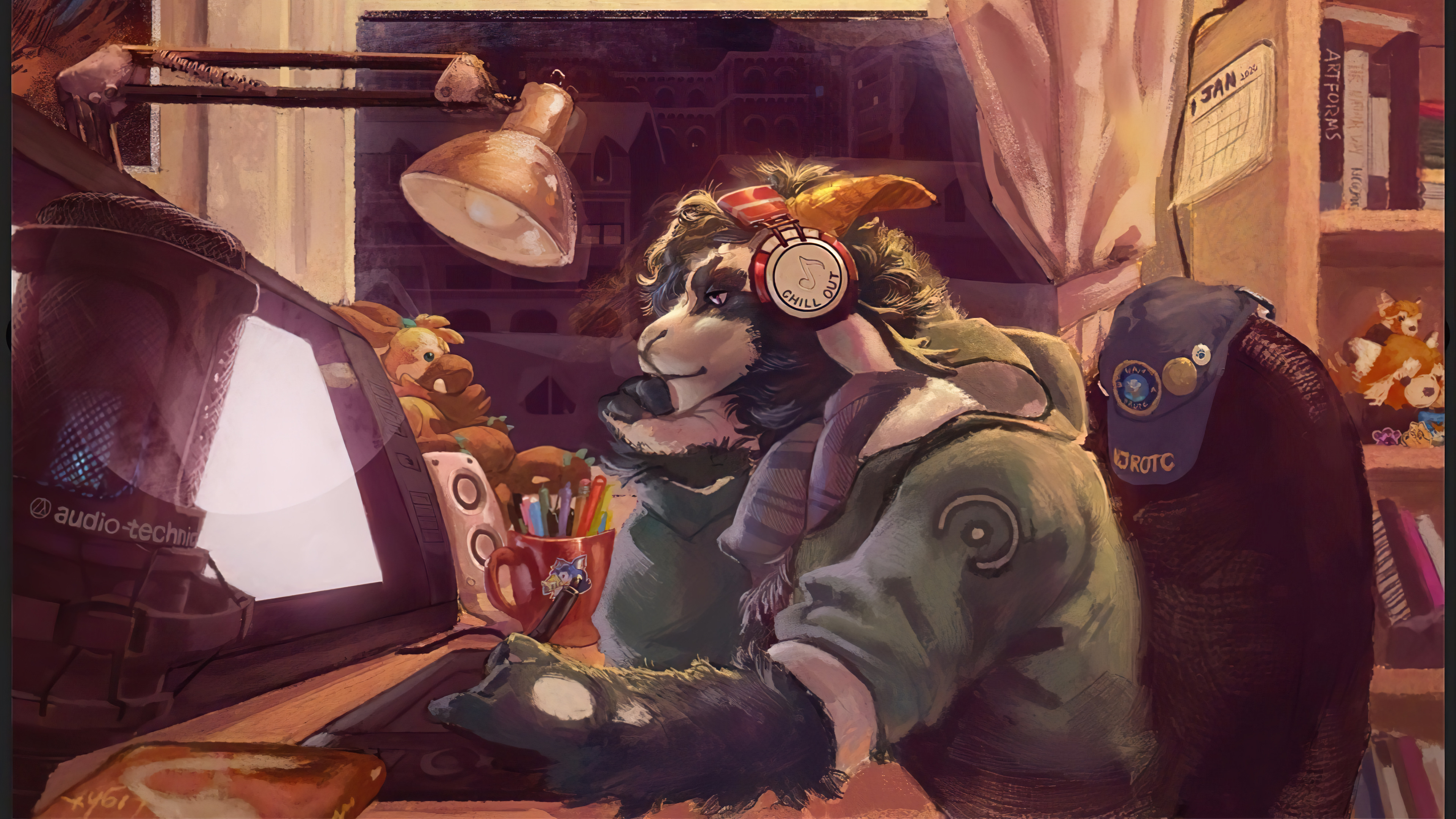 Chill Out Art Lofi 4k Wallpaper