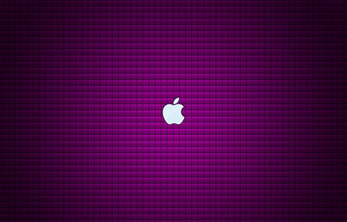 Wallpaper Purple Background Apple Logo Fon