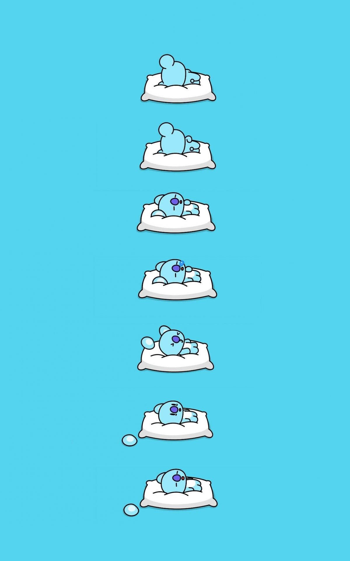 Cute Bt21 Koya Sleeping Tvdfgobv3f1y2ksi Wallpaper