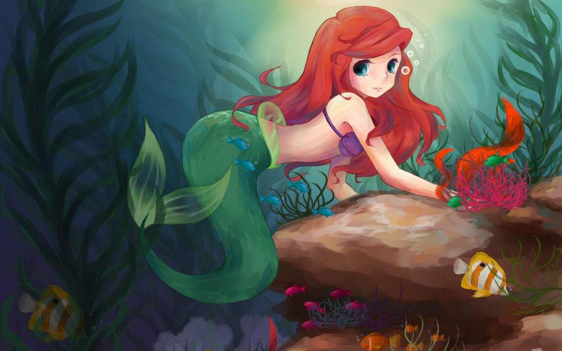 Cute Little Mermaid Wallpaper For Desktop