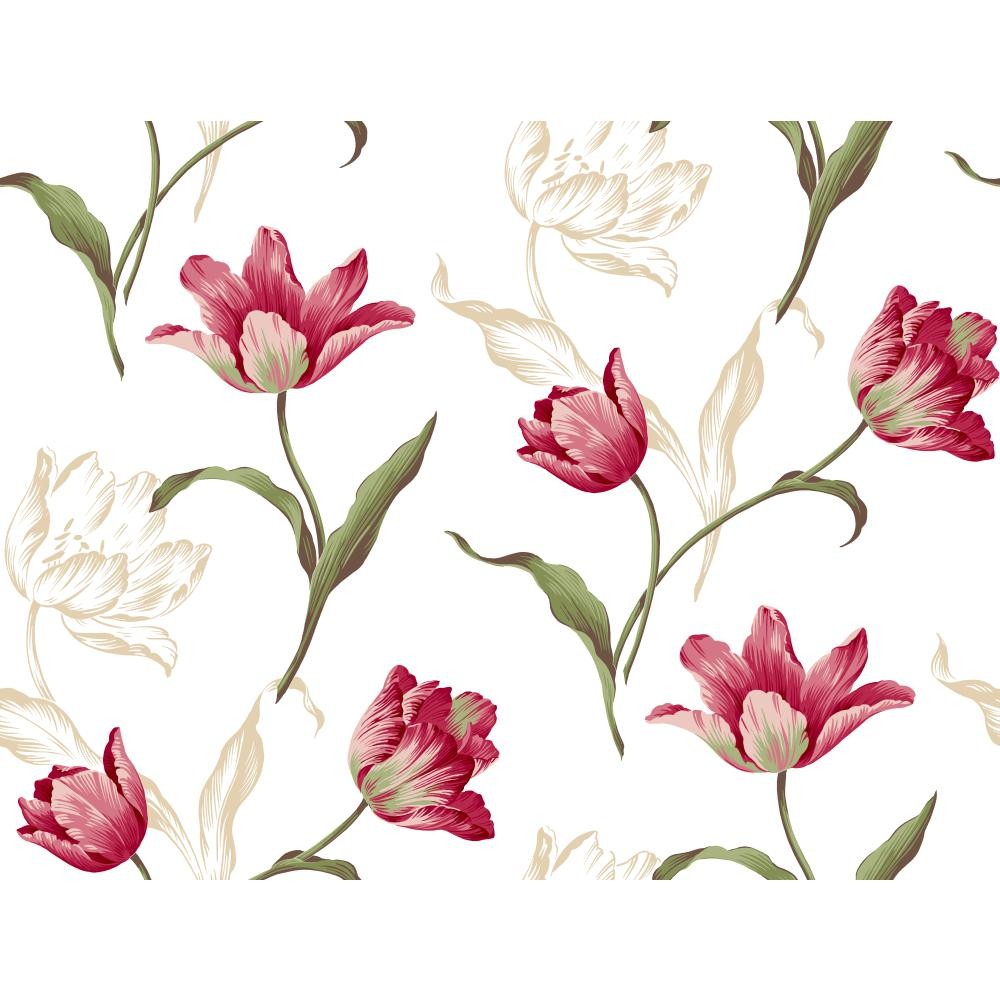 York Wallcovering Ashford House Blooms Tulip Wallpaper Yv8901