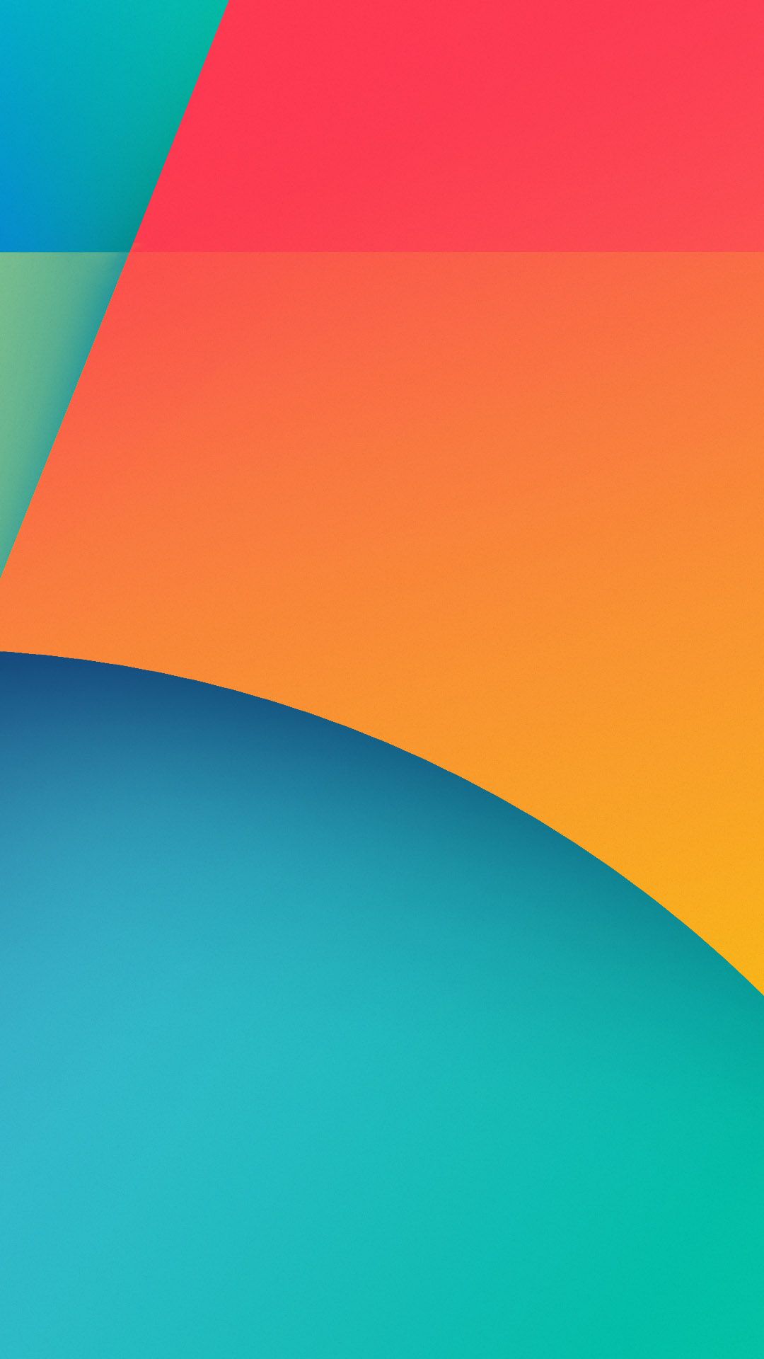 Nexus Android Kitkat Orange Blue Wallpaper