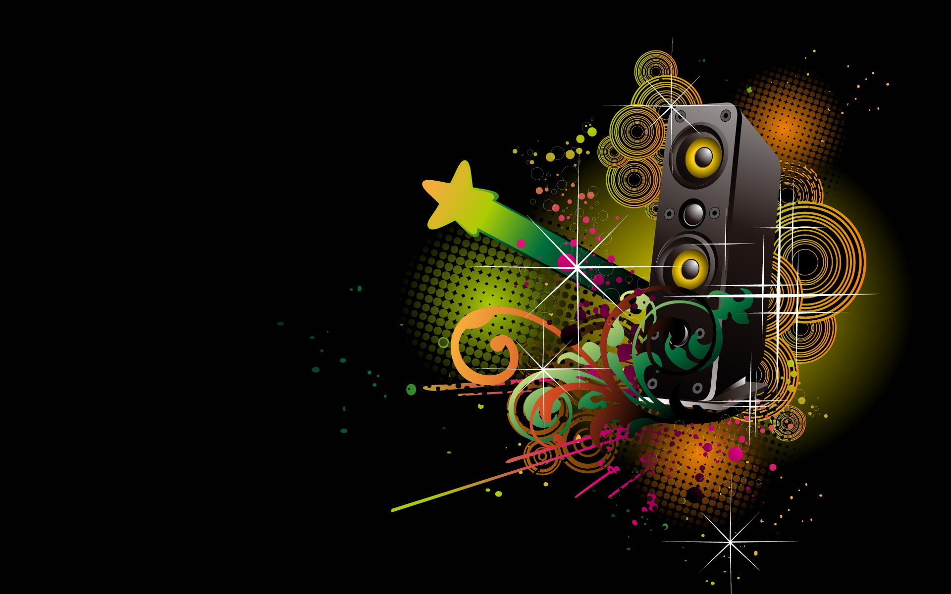 Abstract Music Wallpaper Colorful Digital