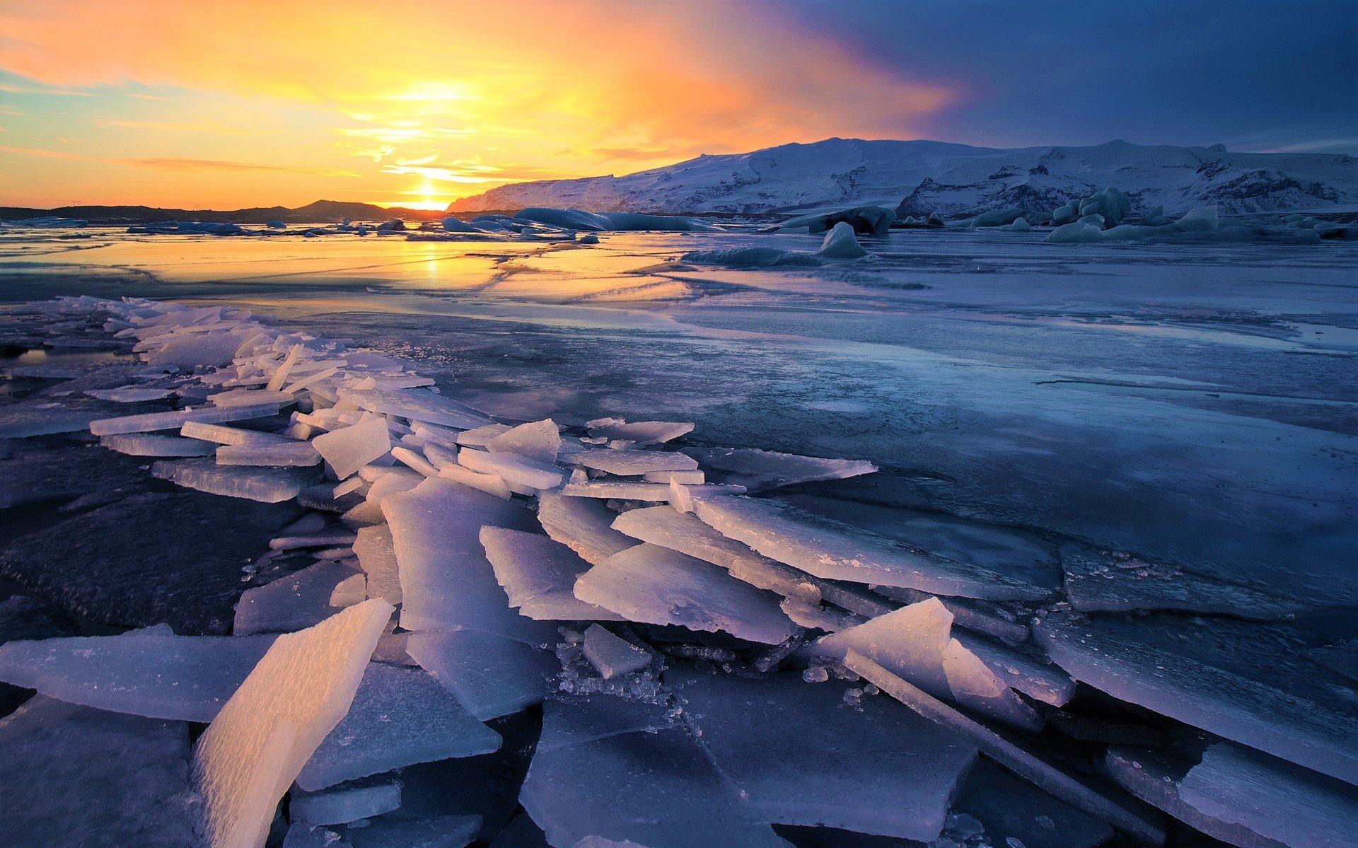Winter Sunset In Iceland