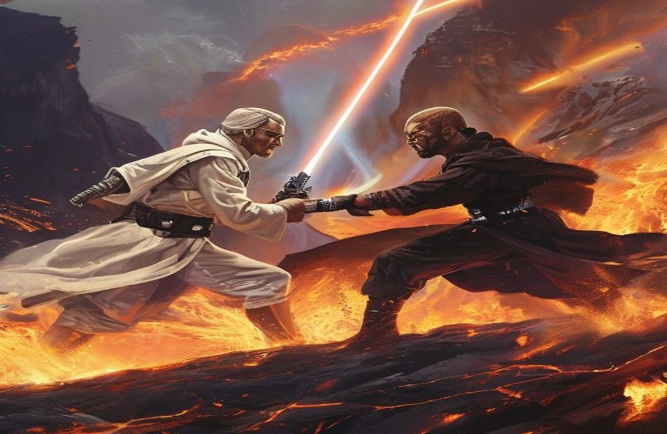 Anakin Vs Obi Wan Wallpaper