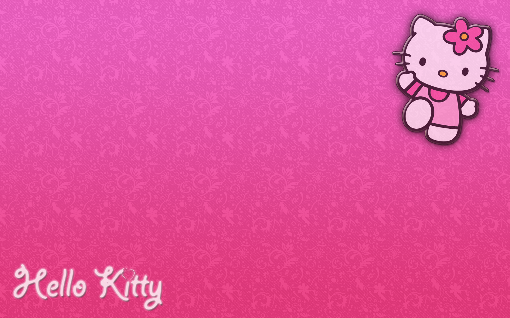 Hello Kitty Wallpaper Pink And Black Love Image