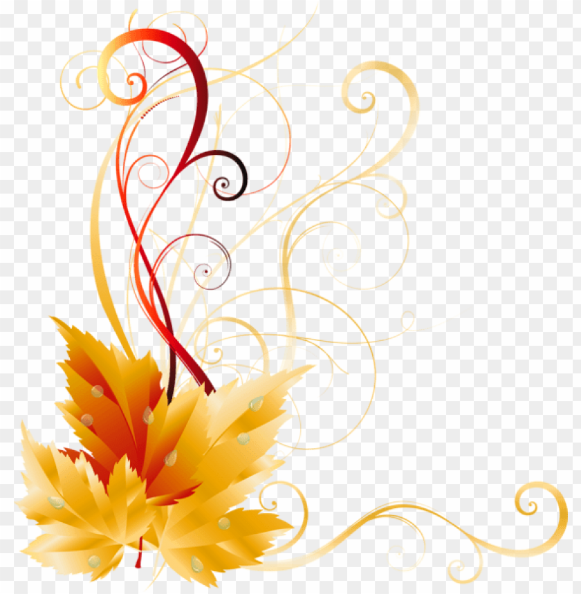 transparent fall leaves decor picture backgrounds   side border