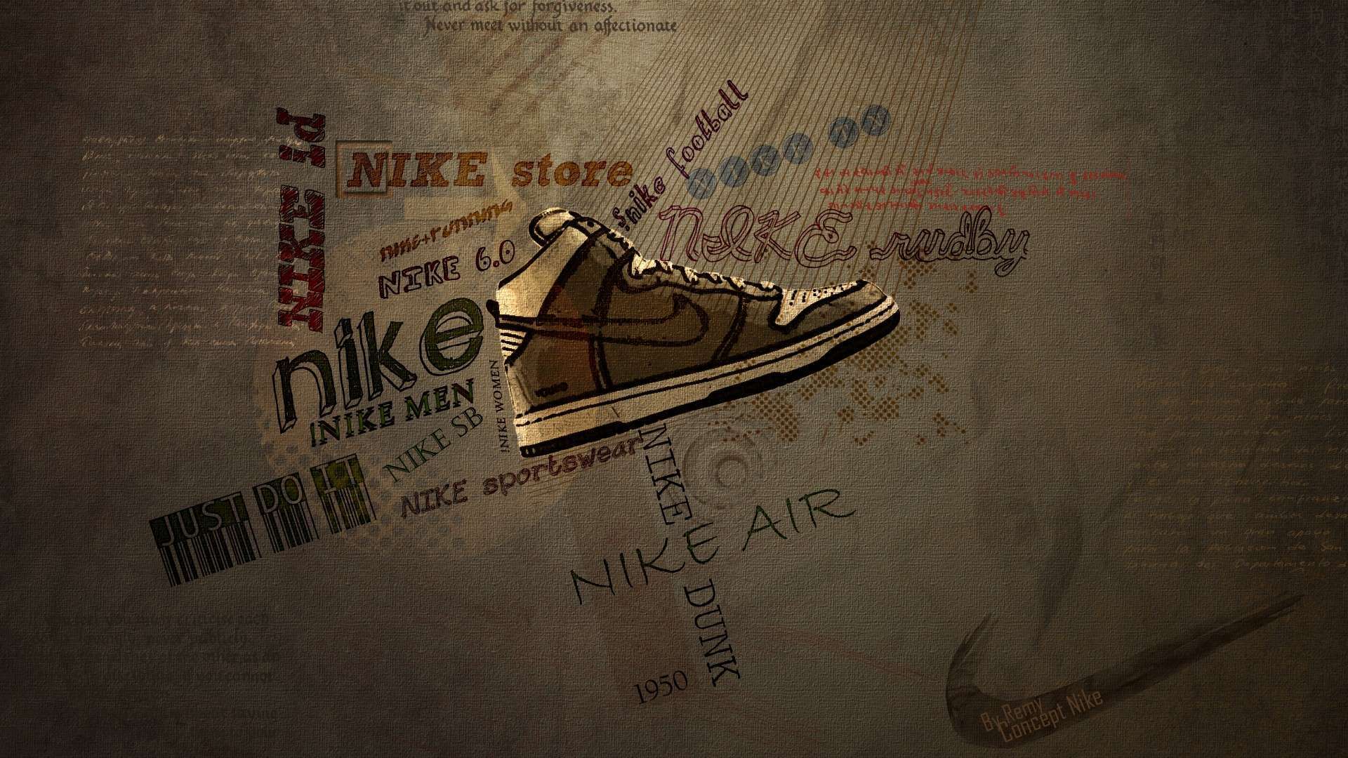 Wallpaper Nike Art Concept HD Wallpaper 1080p Upload at March 26